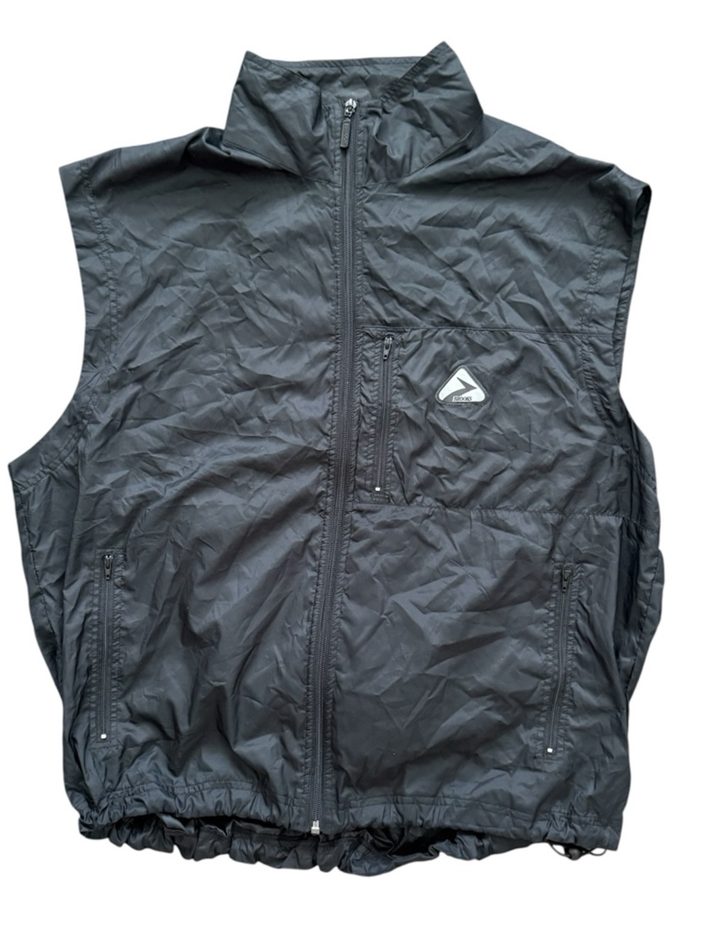 Brooks Black Lightweight Windbreaker Vest